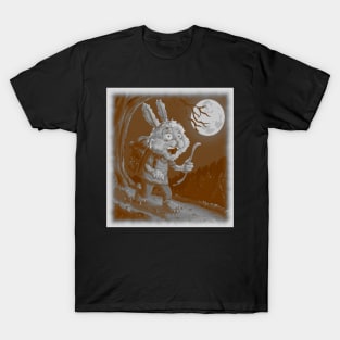 rabbit hiking under full moon T-Shirt